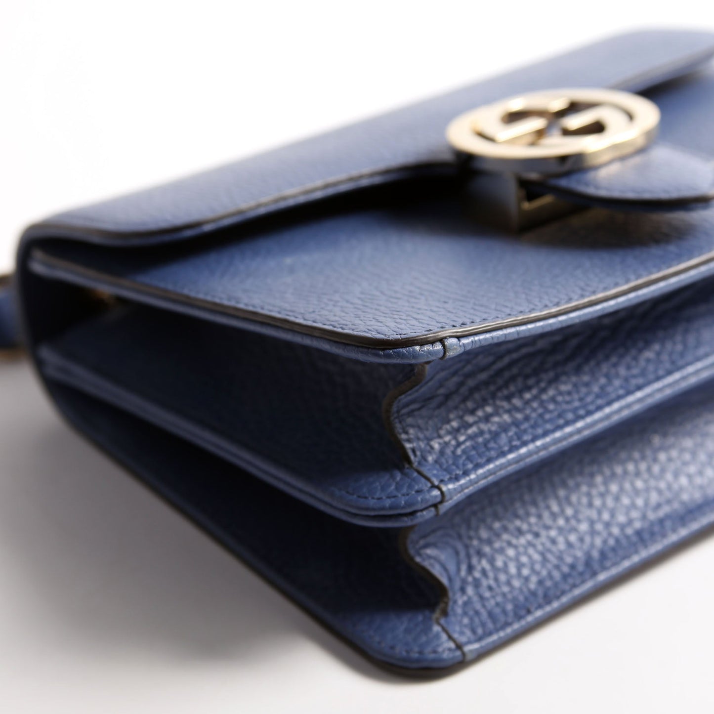 Gucci 510304 Interlock Small Crossbody Blue Bag