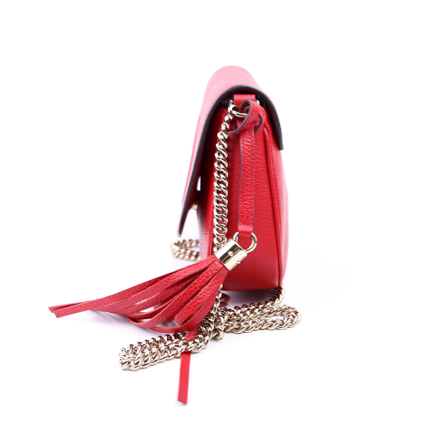 Gucci 336752 Soho Chain Crossbody Medium Red Bag