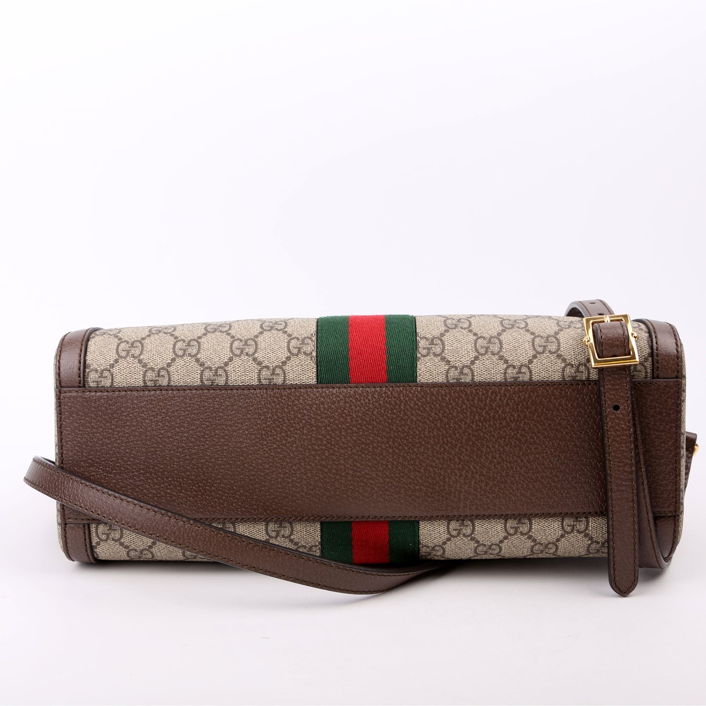 Gucci 524532 GG Supreme Ophidia Boston Medium Brown Bag