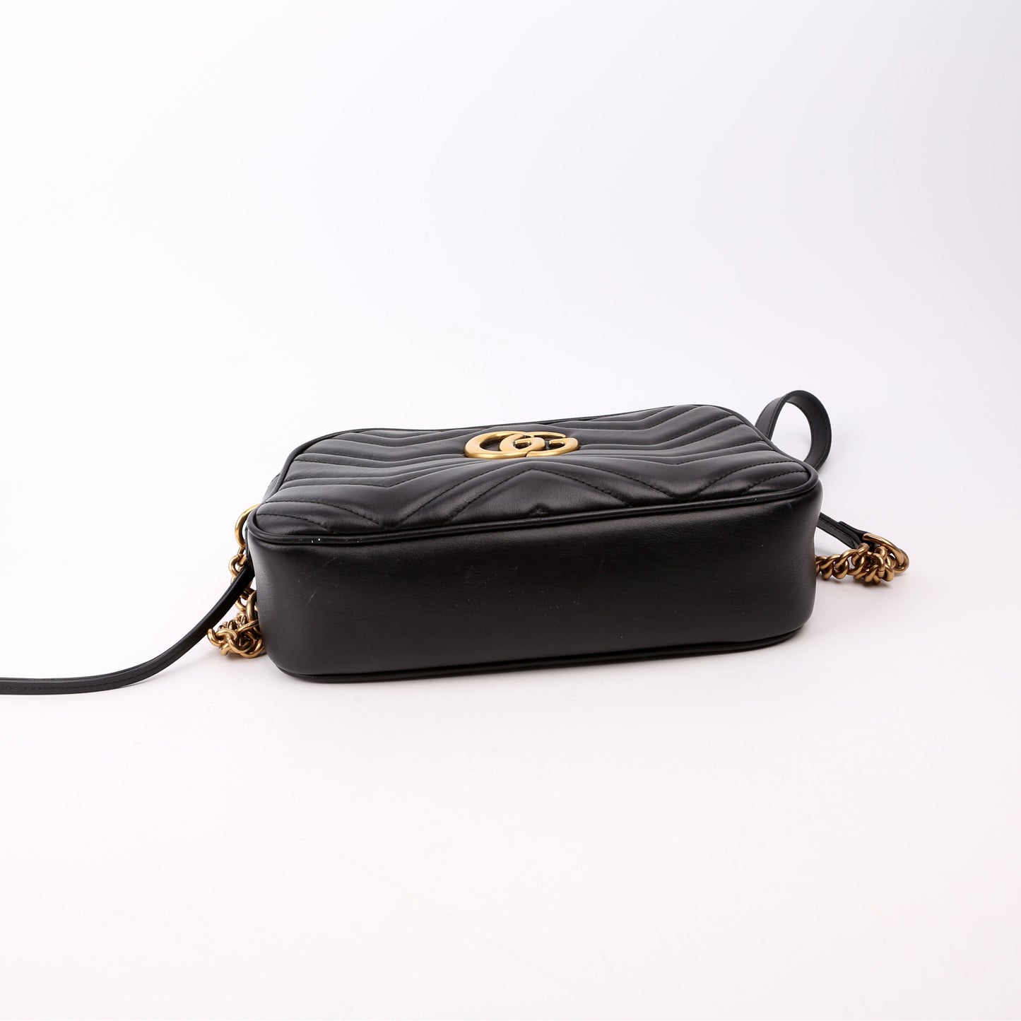 Gucci 447632 Marmont Small Leather Camera Black Bag