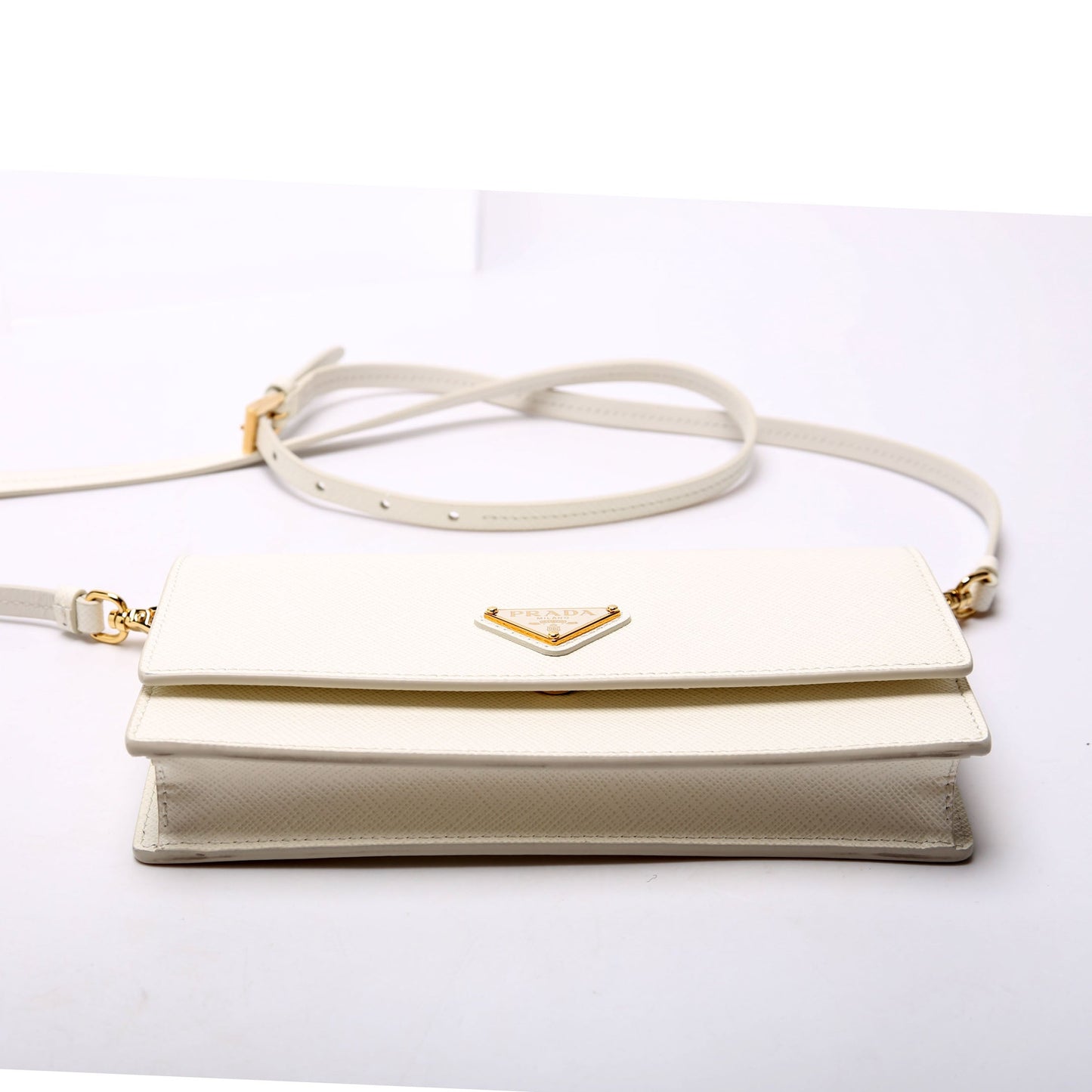 Prada 1NF059 Saffiano Mini-White Bag