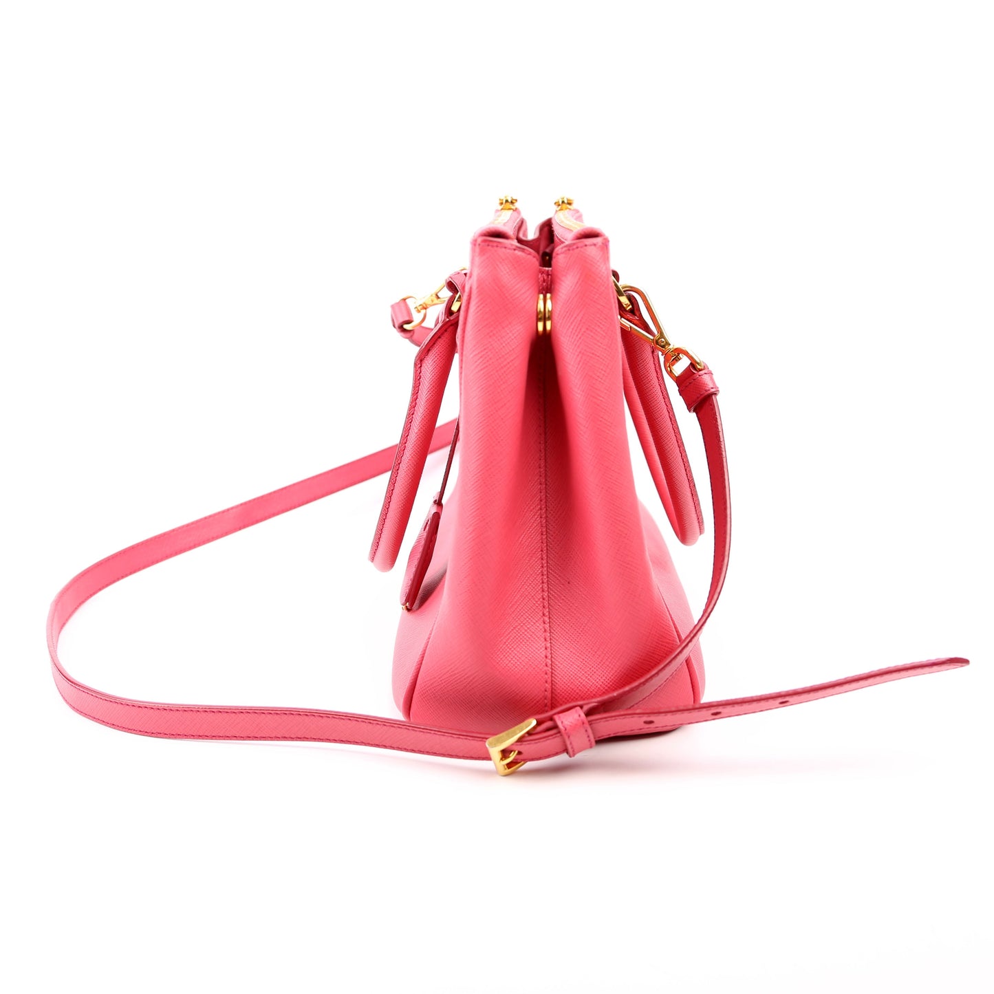 Prada Saffiano Galleria Small Pink Bag - Style 3