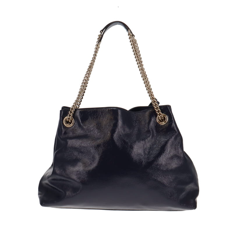 Gucci Soho Purple Leather Chain Tote Style 1
