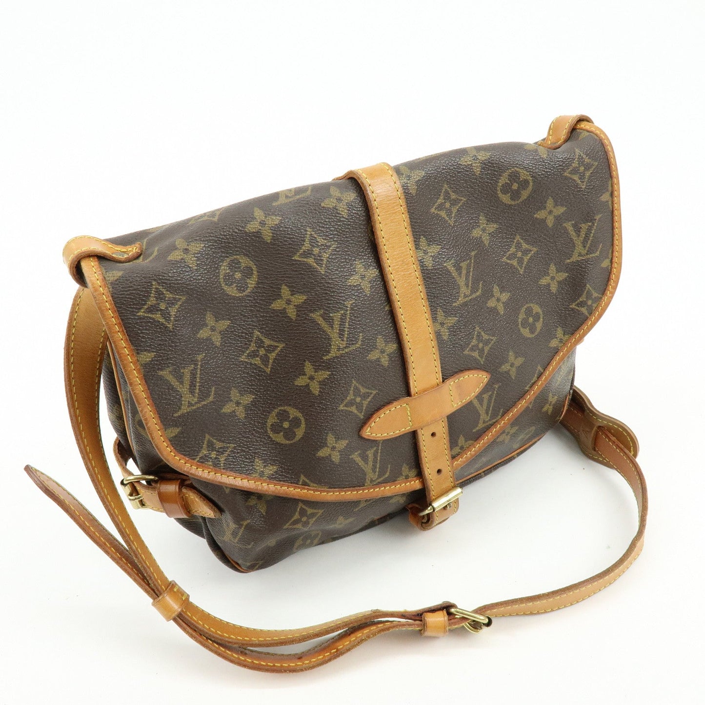 Louis Vuitton Monogram Saumur 30 Canvas Shoulder Bag Brown M42256