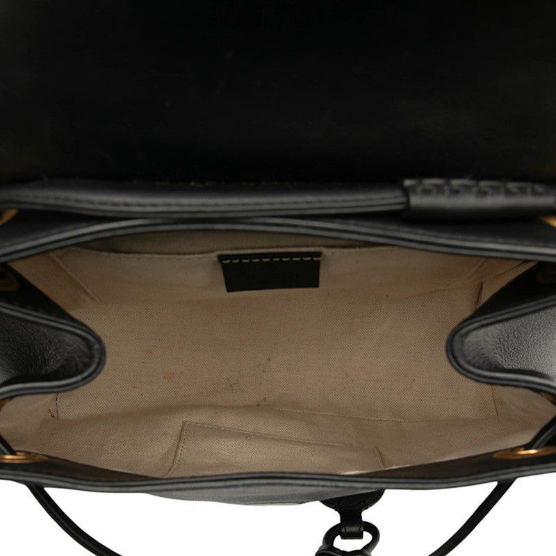 Gucci GG Marmont Shearling Line Leather Backpack