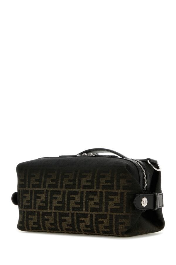 Fendi Man Embroidered Fabric Small Fendi Siesta Ff Eclissi Handbag