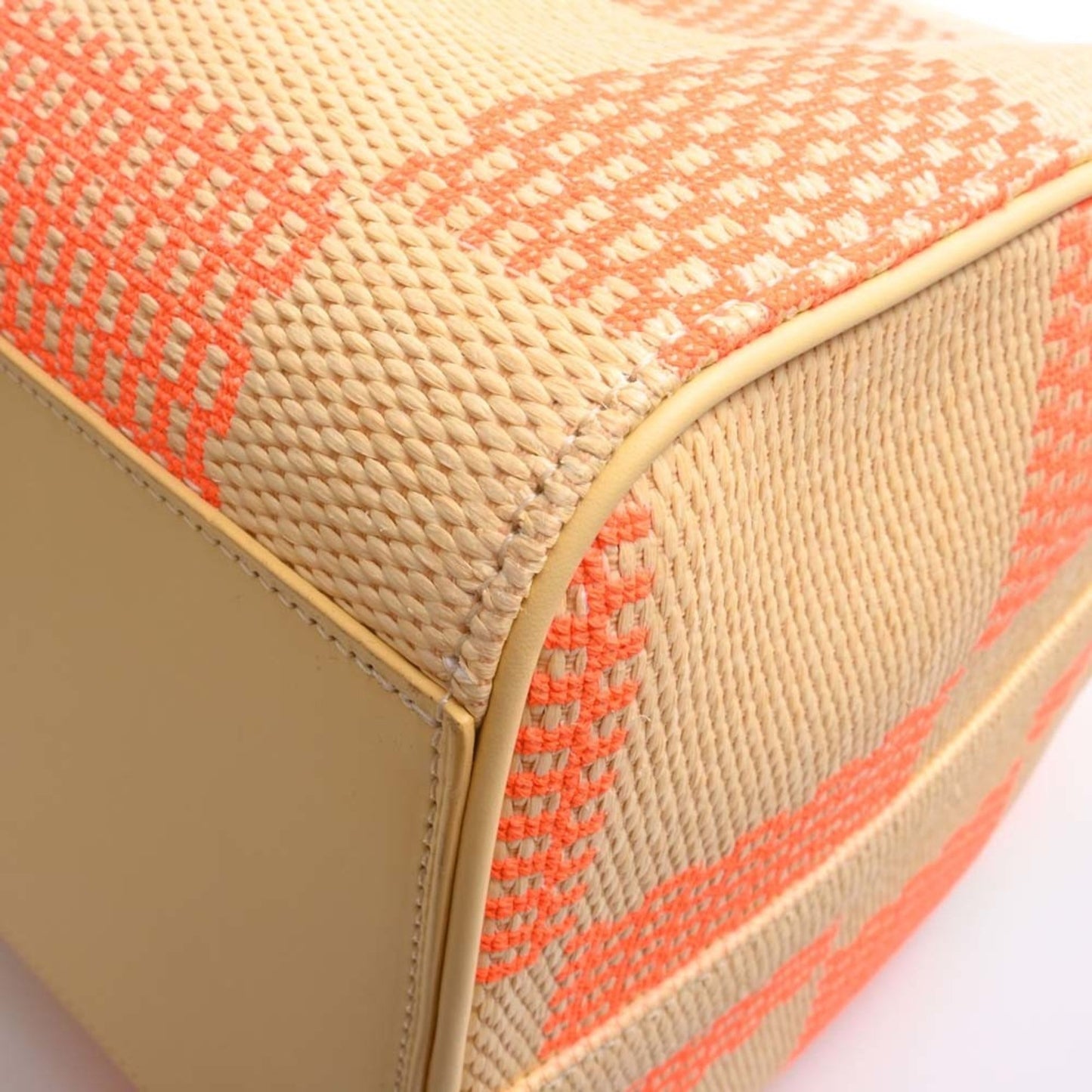 LOUIS VUITTON Damier Giant Raffia Keepall Bandouliere 50 Handbag Boston Bag M57419 Beige Orange Ladies