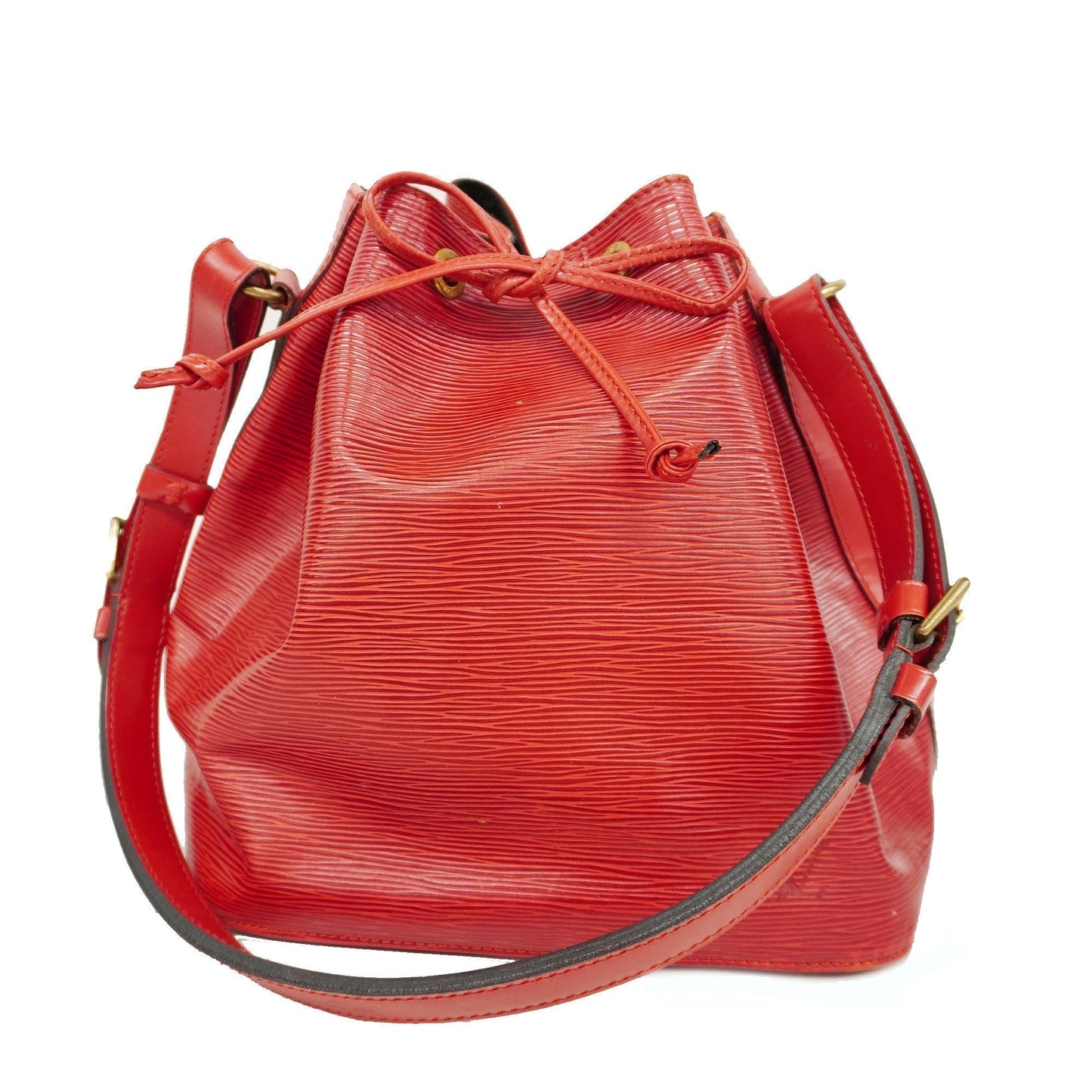 Louis Vuitton Epi Petit Noe Women's Shoulder Bag Castilian Red