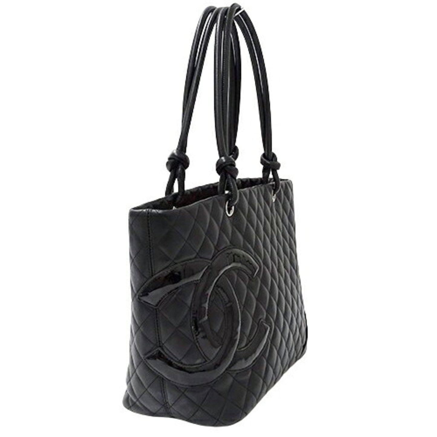 CHANEL Bag Cambon Women s Tote Leather Black