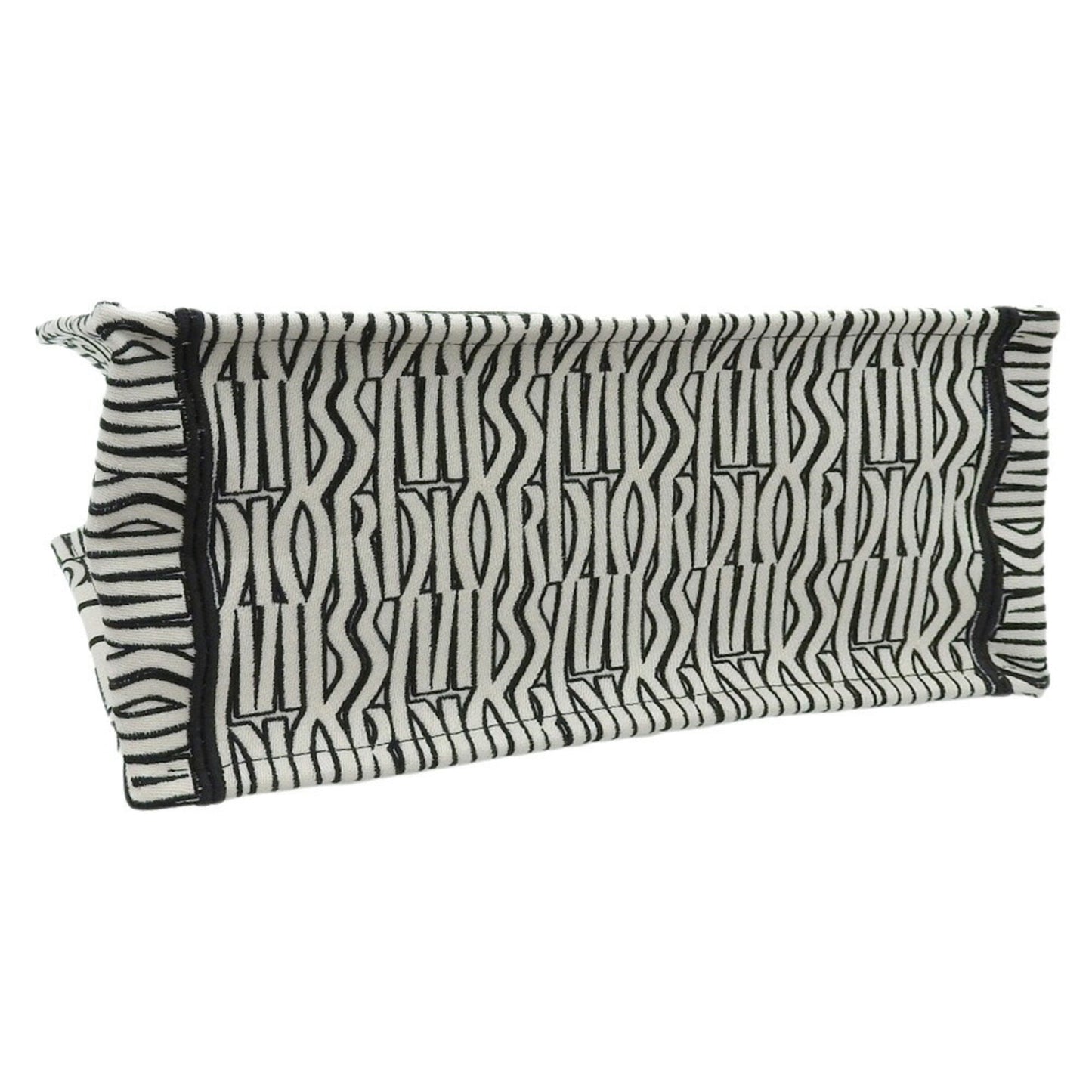 Christian Dior Black White Jacquard Tote Bag