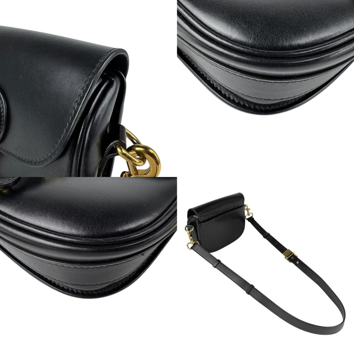 Christian Dior Black Leather Shoulder Bag