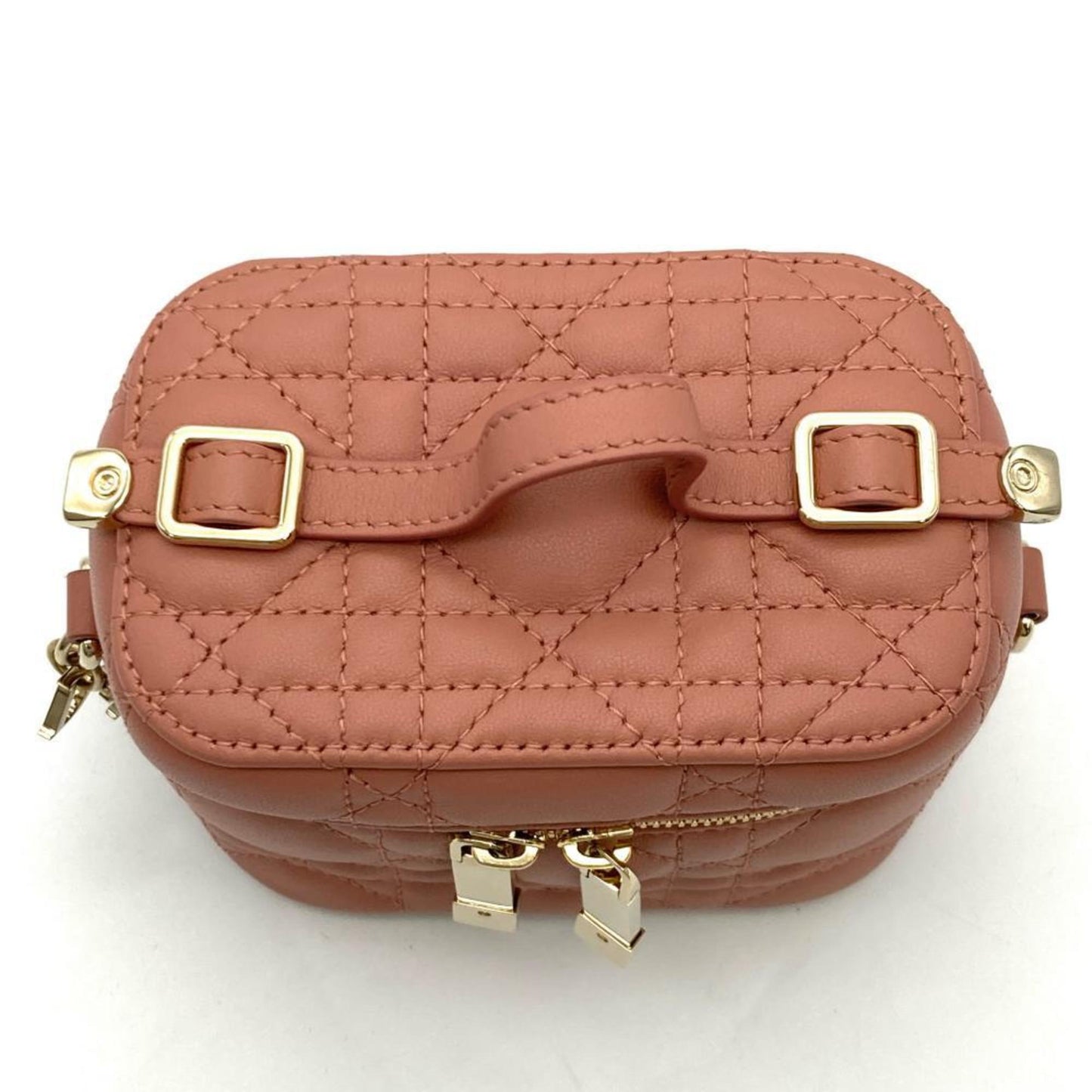 Christian Dior Pink Leather Shoulder Bag Vanity Bag