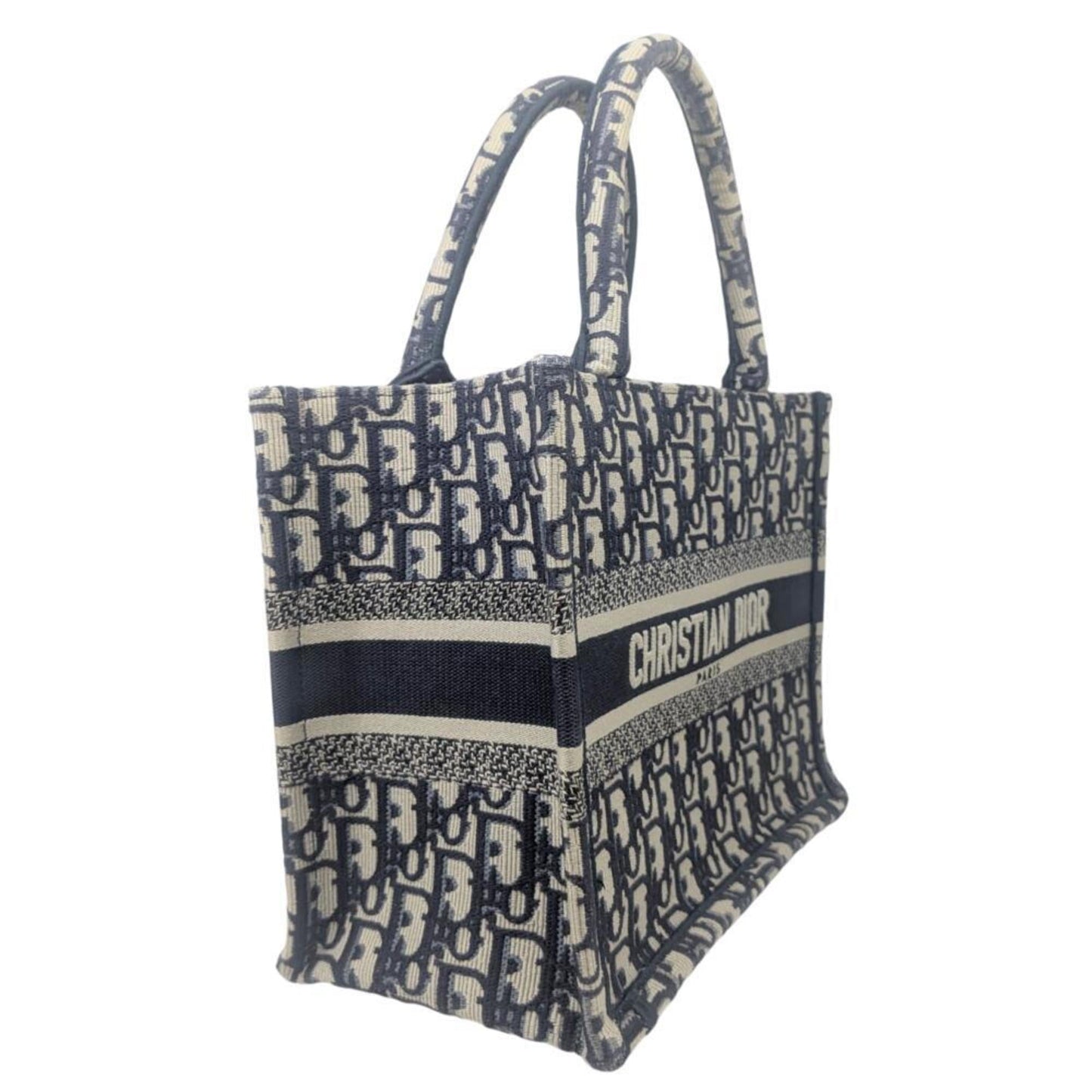 Christian Dior Navy Canvas Handbag Tote Bag
