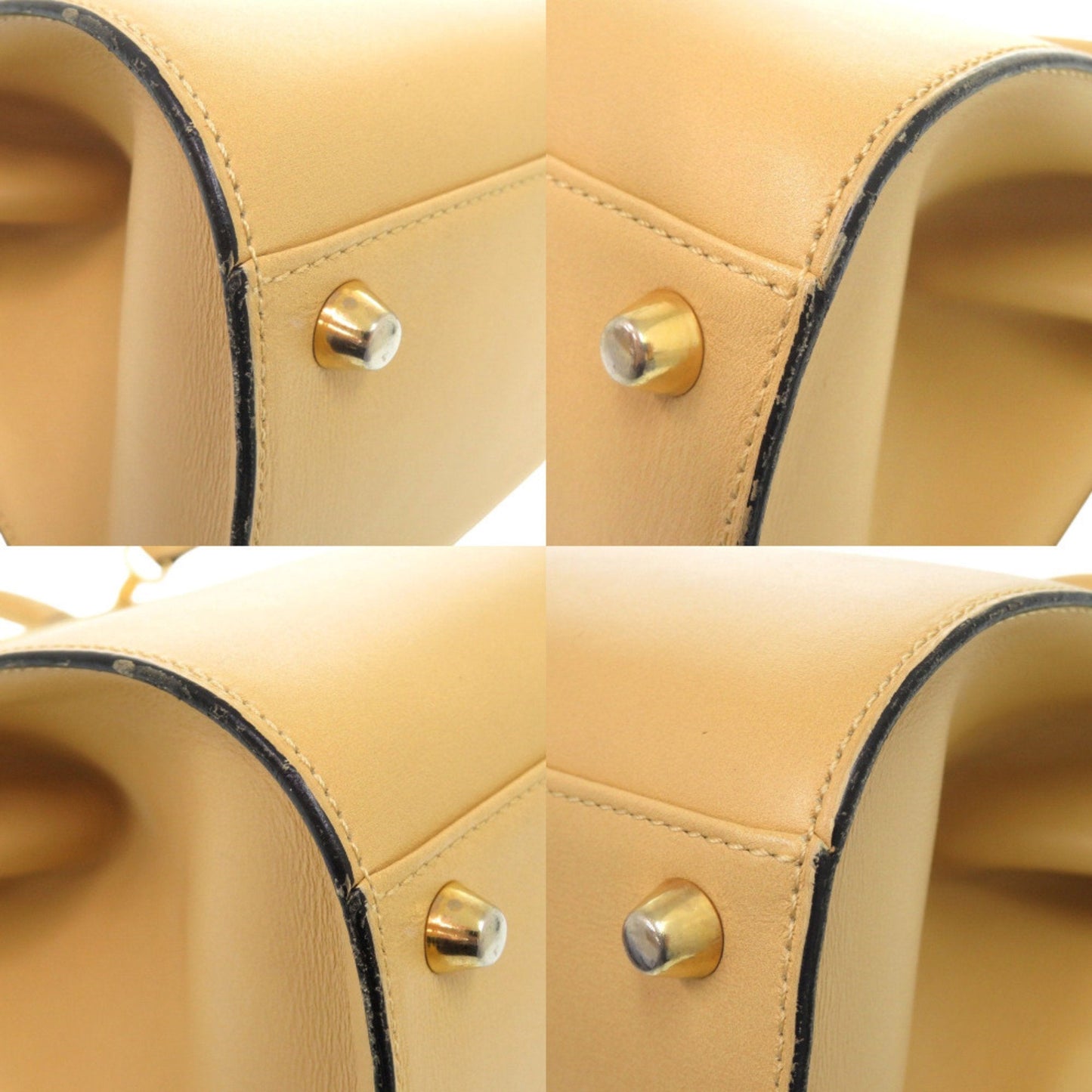 Christian Dior Beige Leather Shoulder Bag