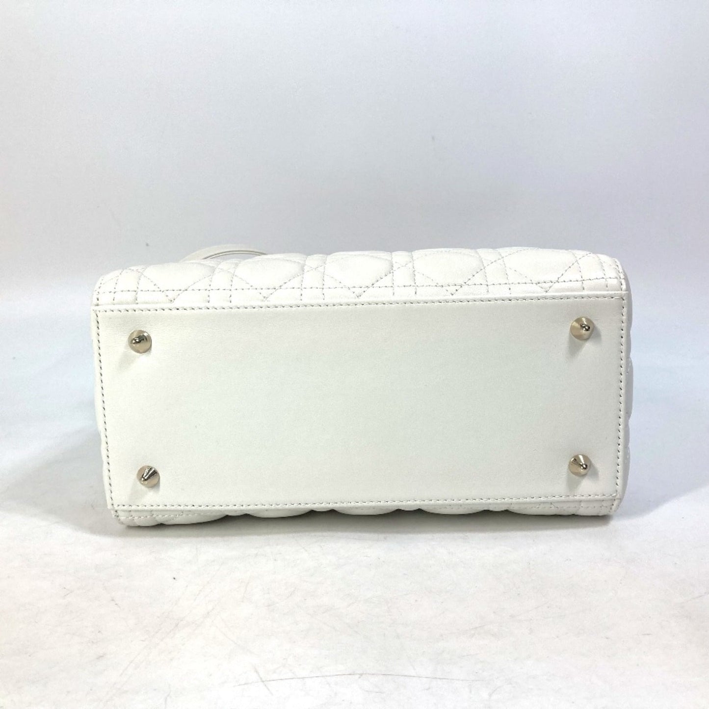 Christian Dior White Leather Handbag Shoulder Bag