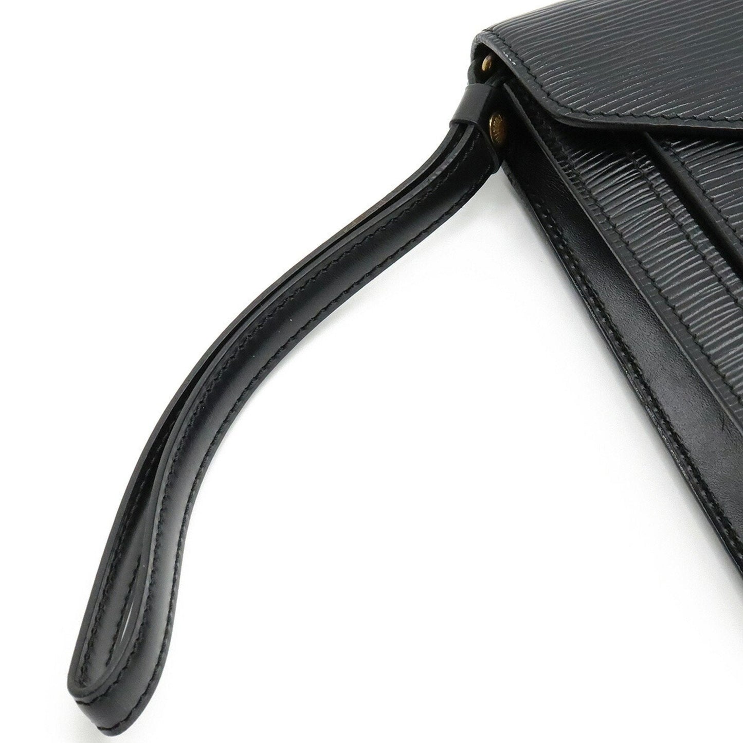 LOUIS VUITTON Epi Pochette Serie Dragonne Second Bag Noir Black Key Missing M52612
