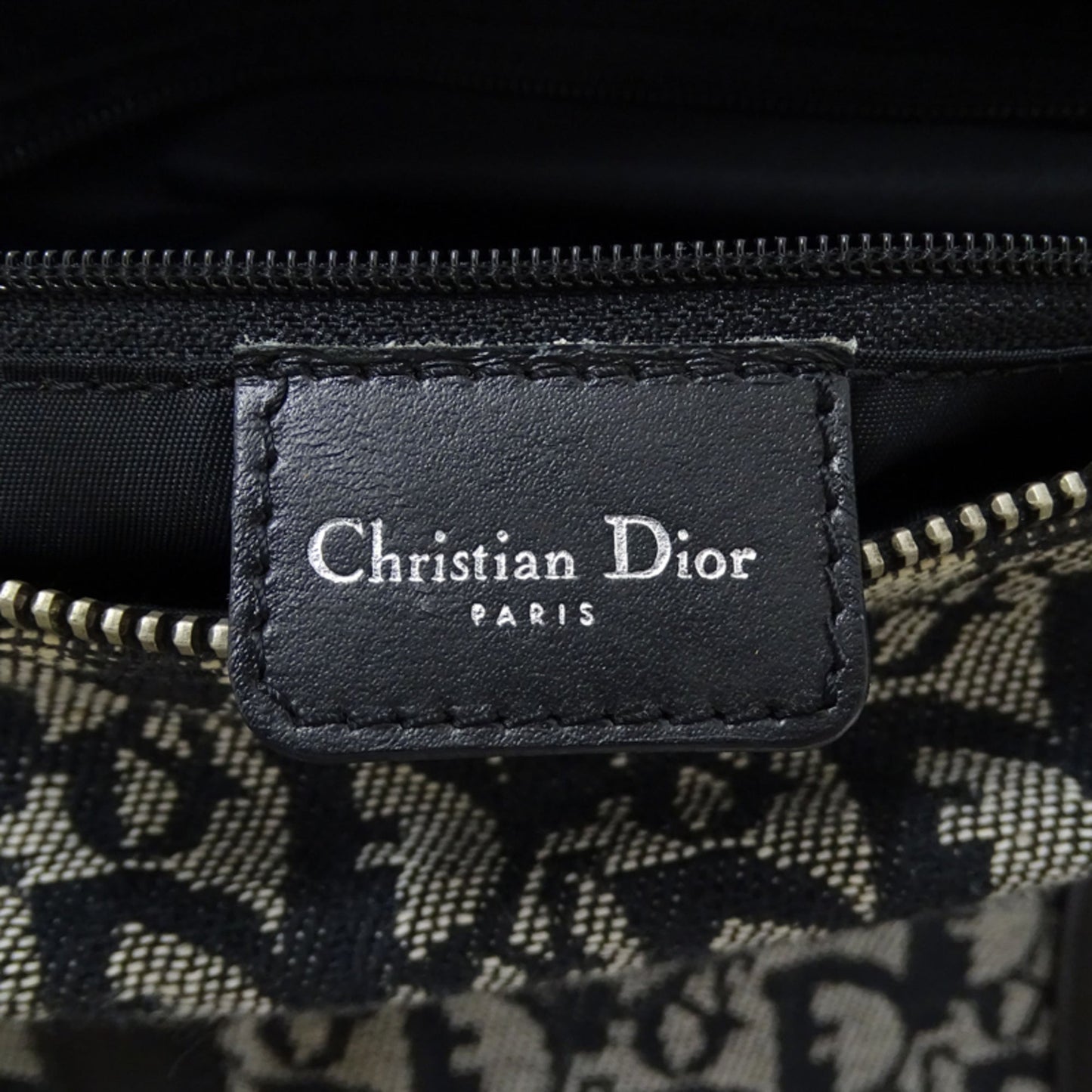 Christian Dior Black Canvas Boston Bag Handbag