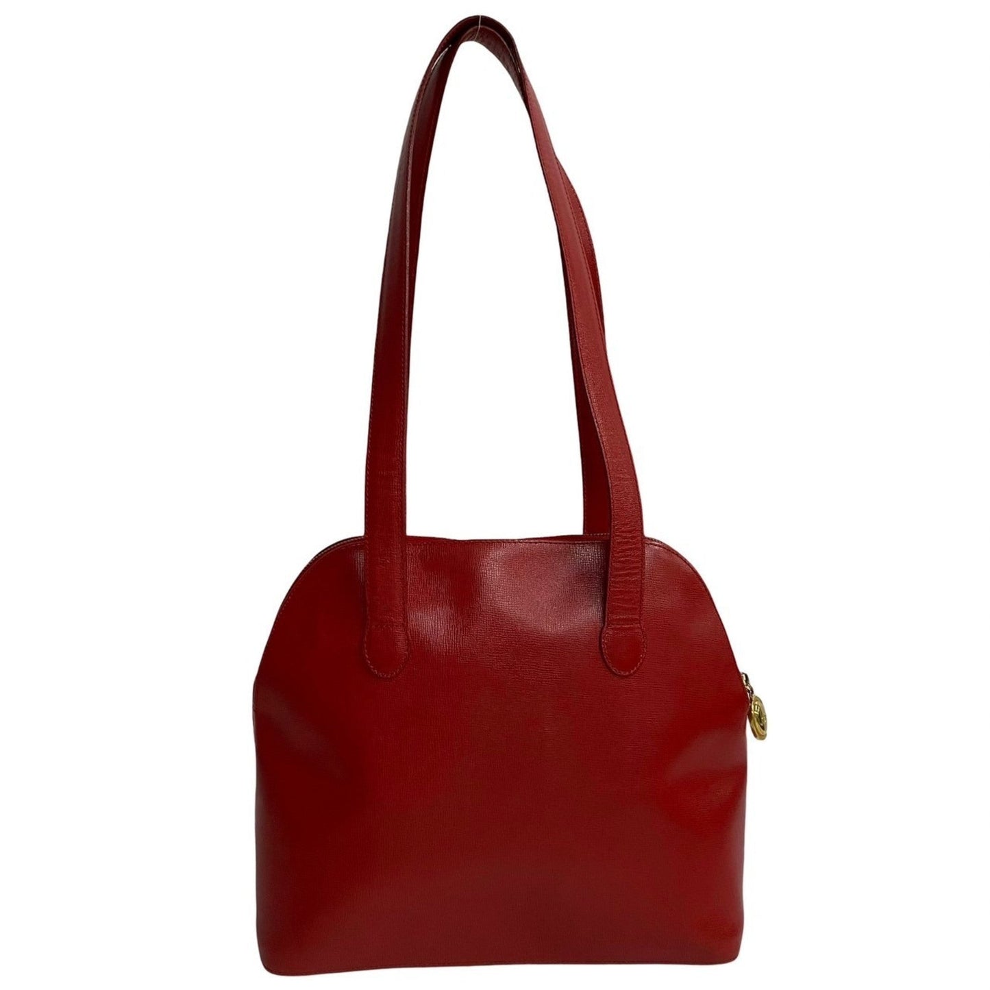 Christian Dior Red Color Leather Shoulder Bag Tote Bag