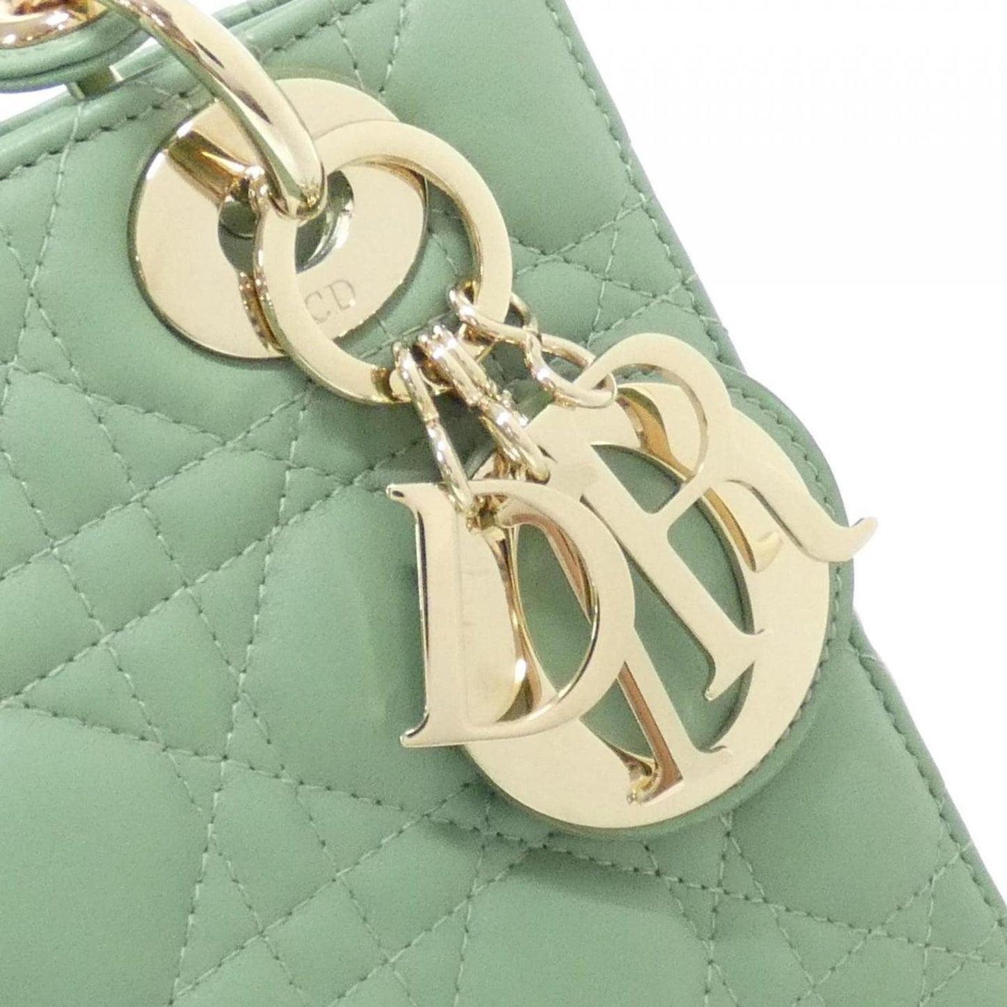 Christian Dior Gold Leather Handbag
