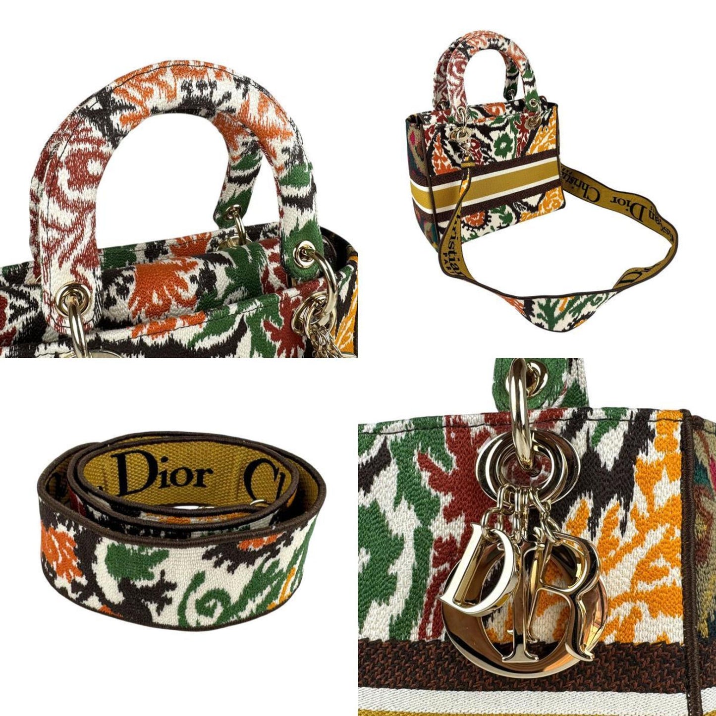Christian Dior Brown Canvas Handbag Shoulder Bag