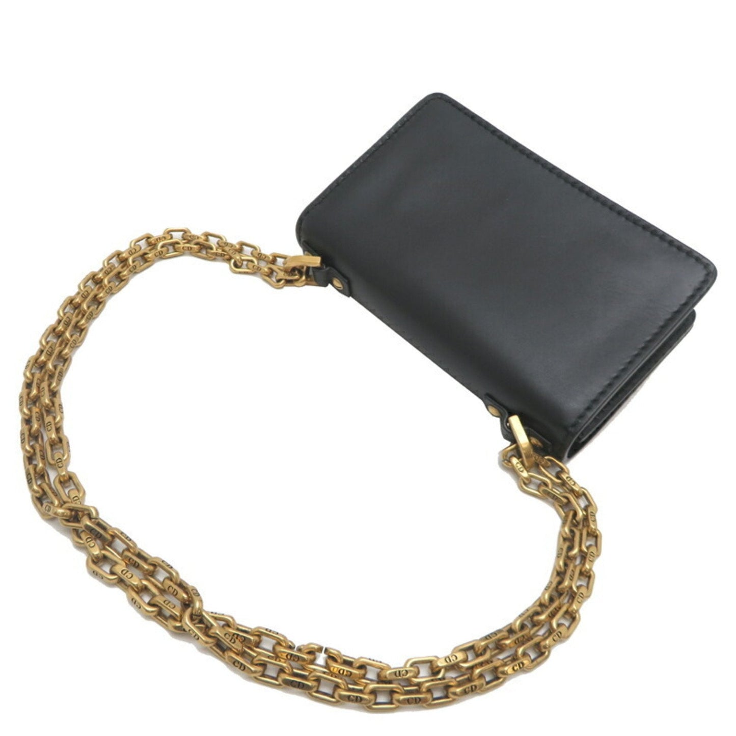 Christian Dior Black Leather Shoulder Bag