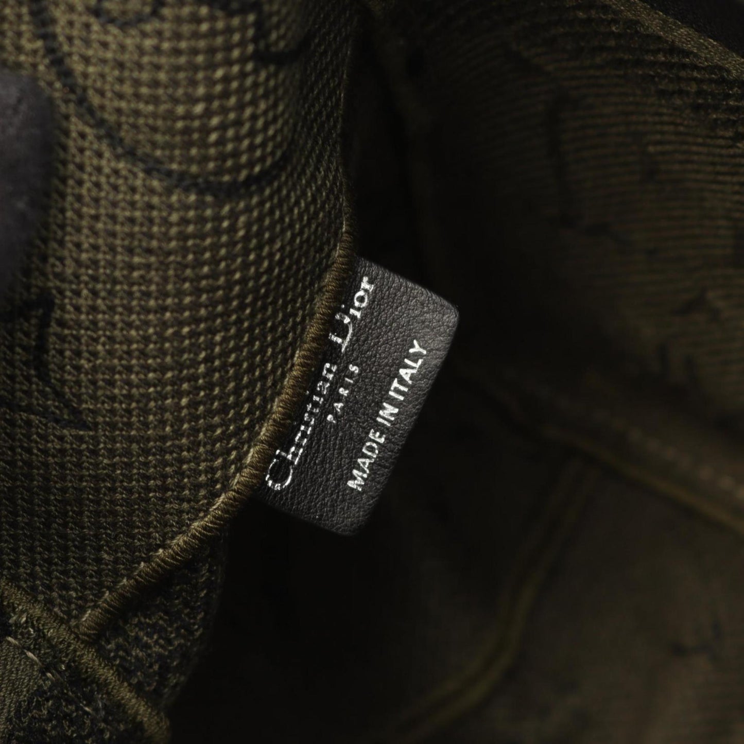 Christian Dior Khaki Canvas Shoulder Bag