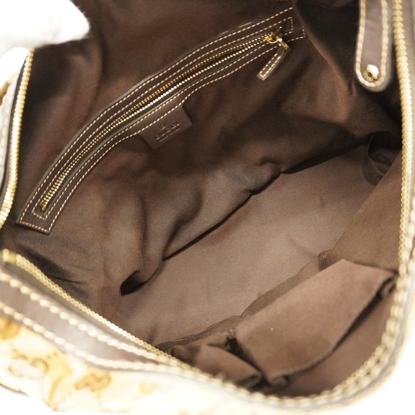 Gucci Leather Canvas Shoulder Bag