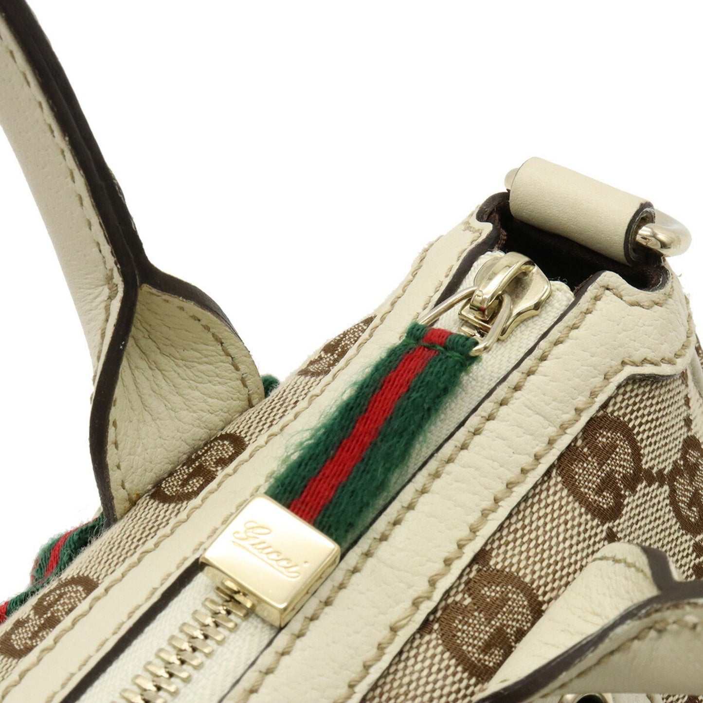 Gucci Leather Canvas Shoulder Bag