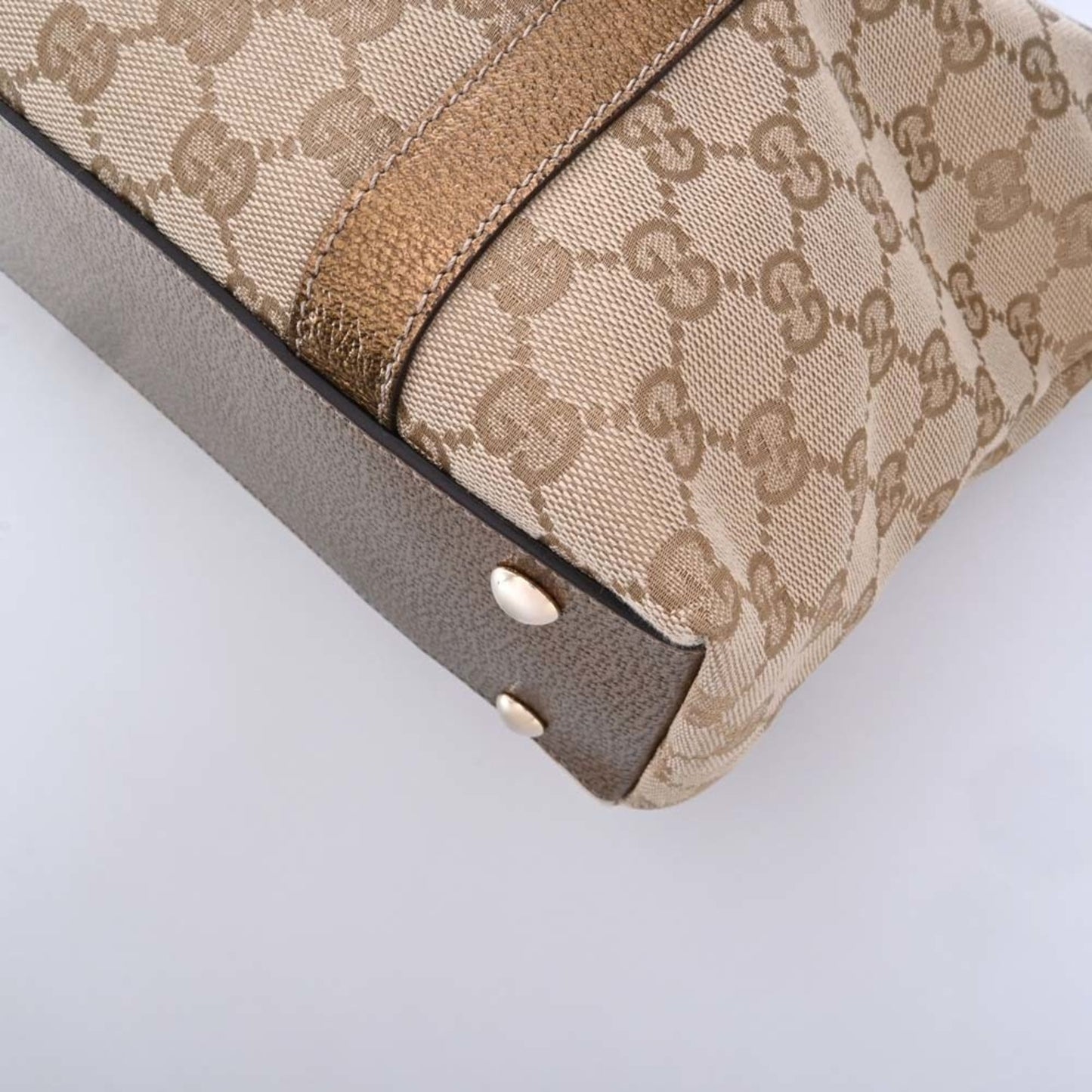 Gucci Leather Canvas Tote