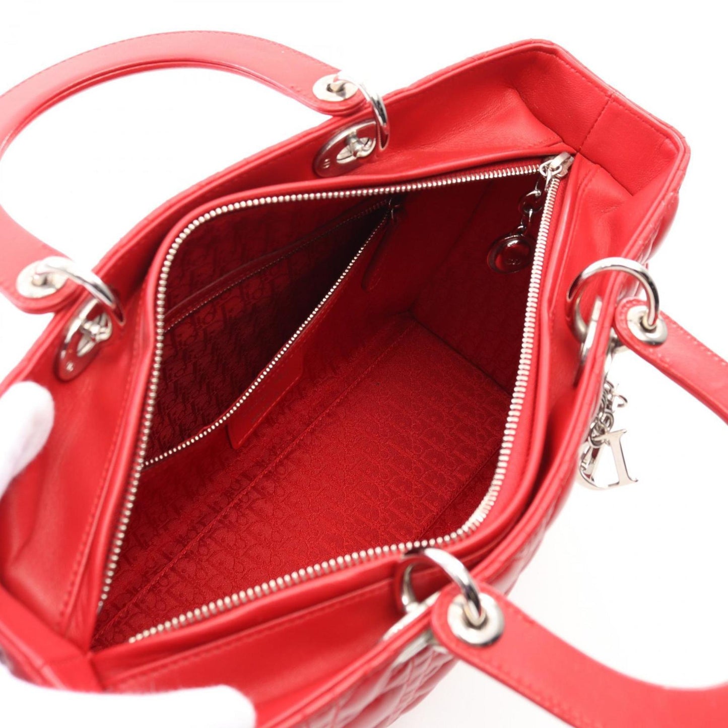 Christian Dior Red Color Leather Handbag
