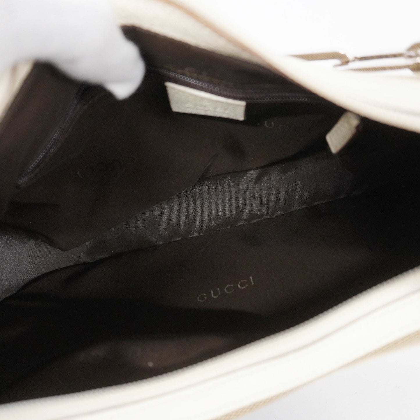 Gucci Leather Canvas Shoulder Bag