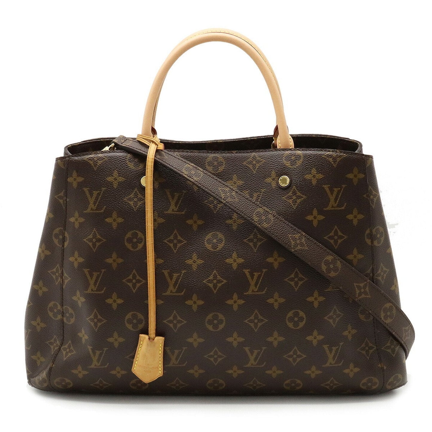 LOUIS VUITTON Monogram Montaigne GM Handbag Tote Bag Shoulder