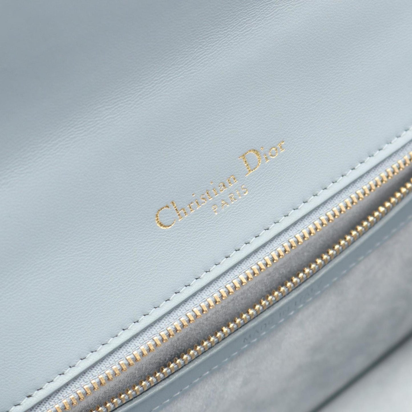 Christian Dior Blue Leather Shoulder Bag