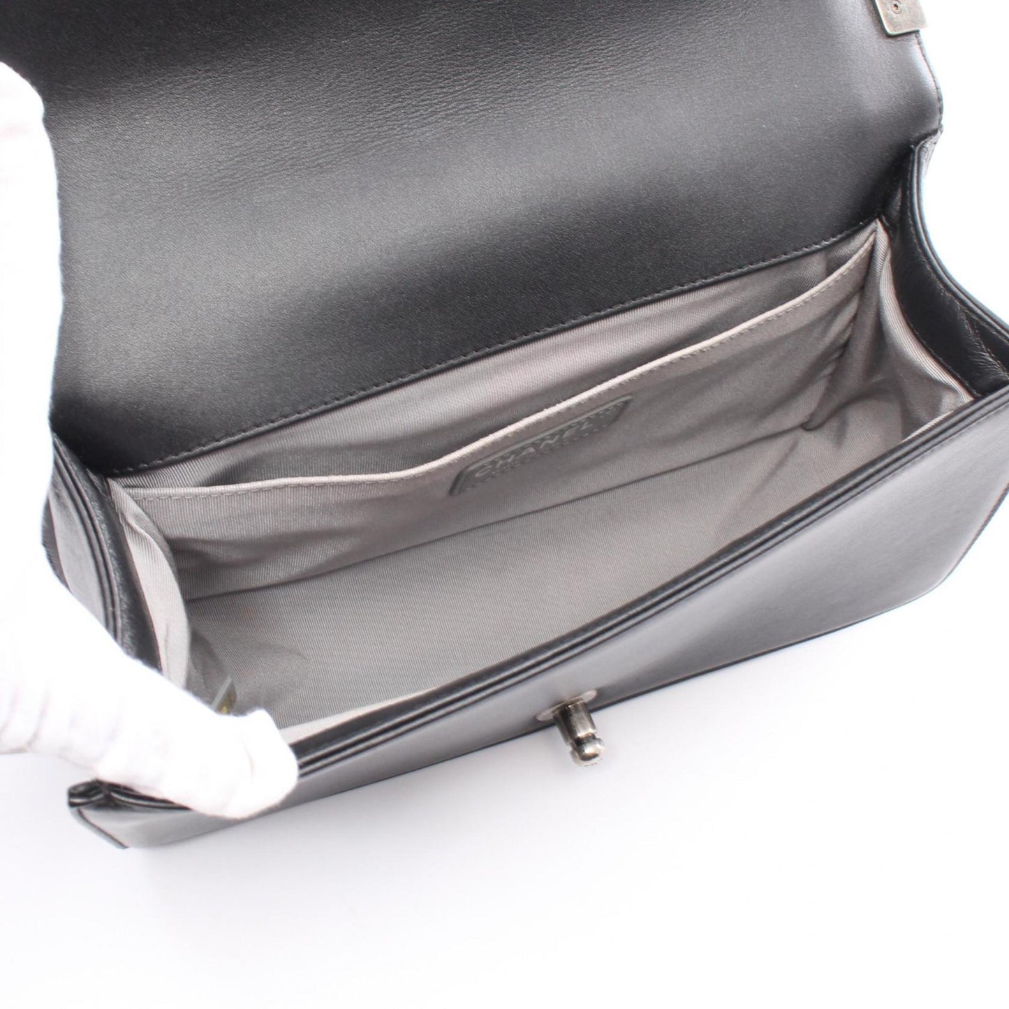 CHANEL Boy Chanel Shoulder Bag Lambskin Women s Black