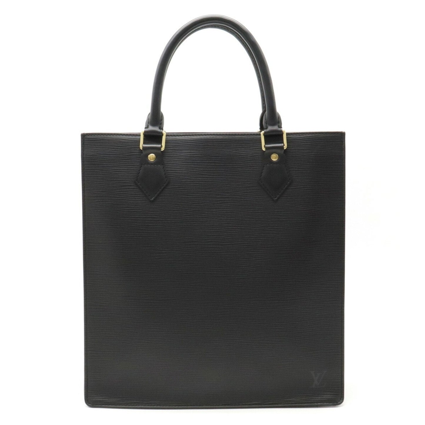 LOUIS VUITTON Epi Sac Pla PM Tote Bag Handbag Square Leather Noir Black