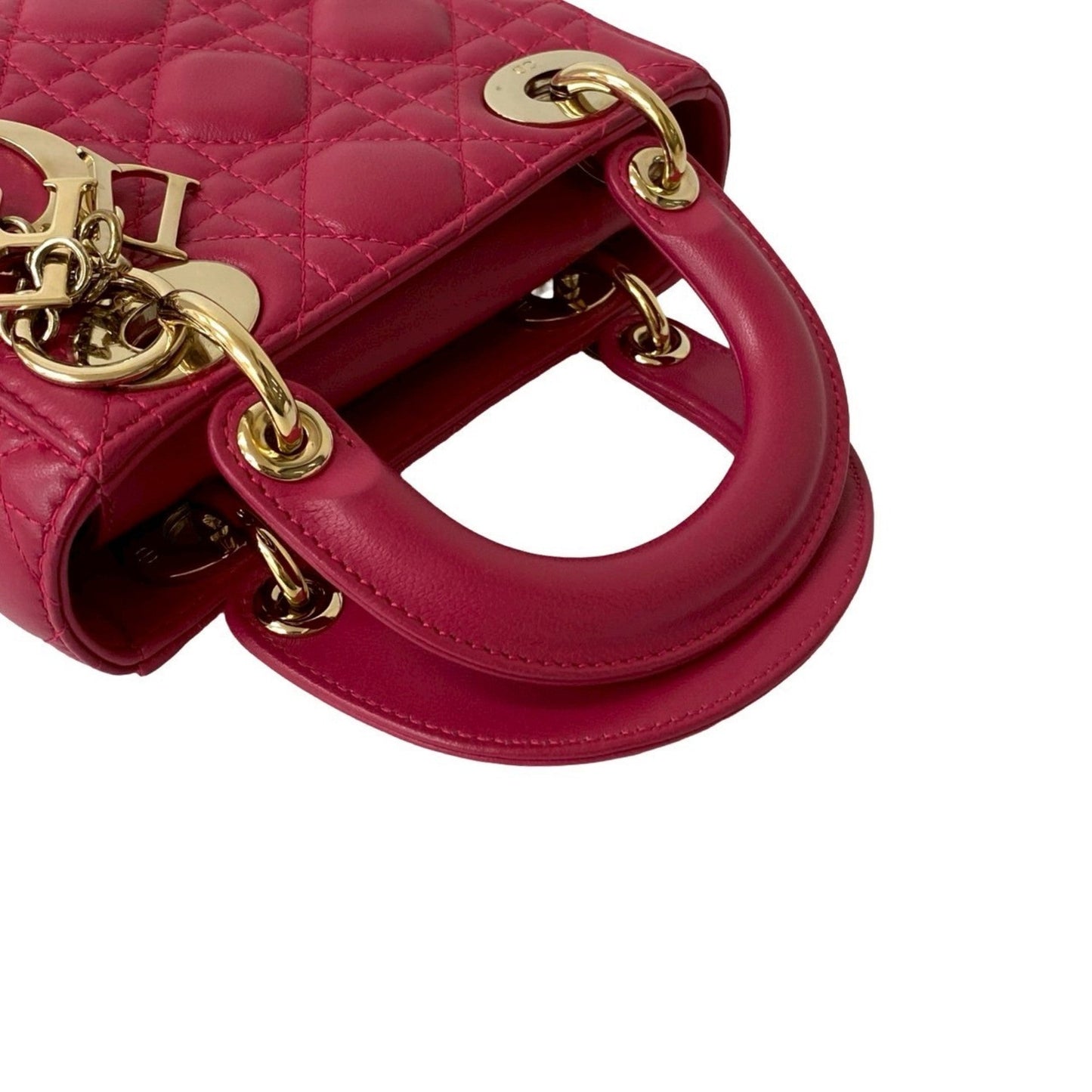 Christian Dior Pink Leather Handbag Shoulder Bag