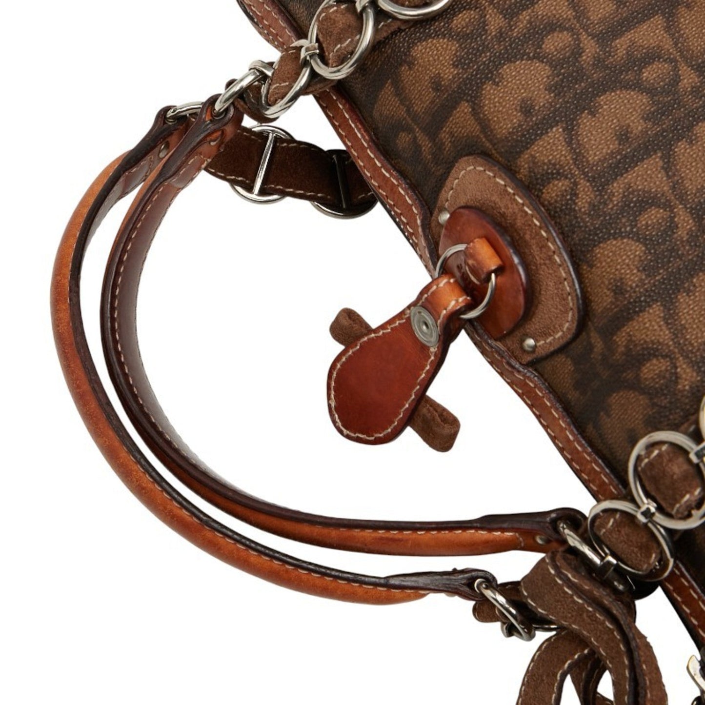Christian Dior Trotter Brown Pvc Leather Handbag
