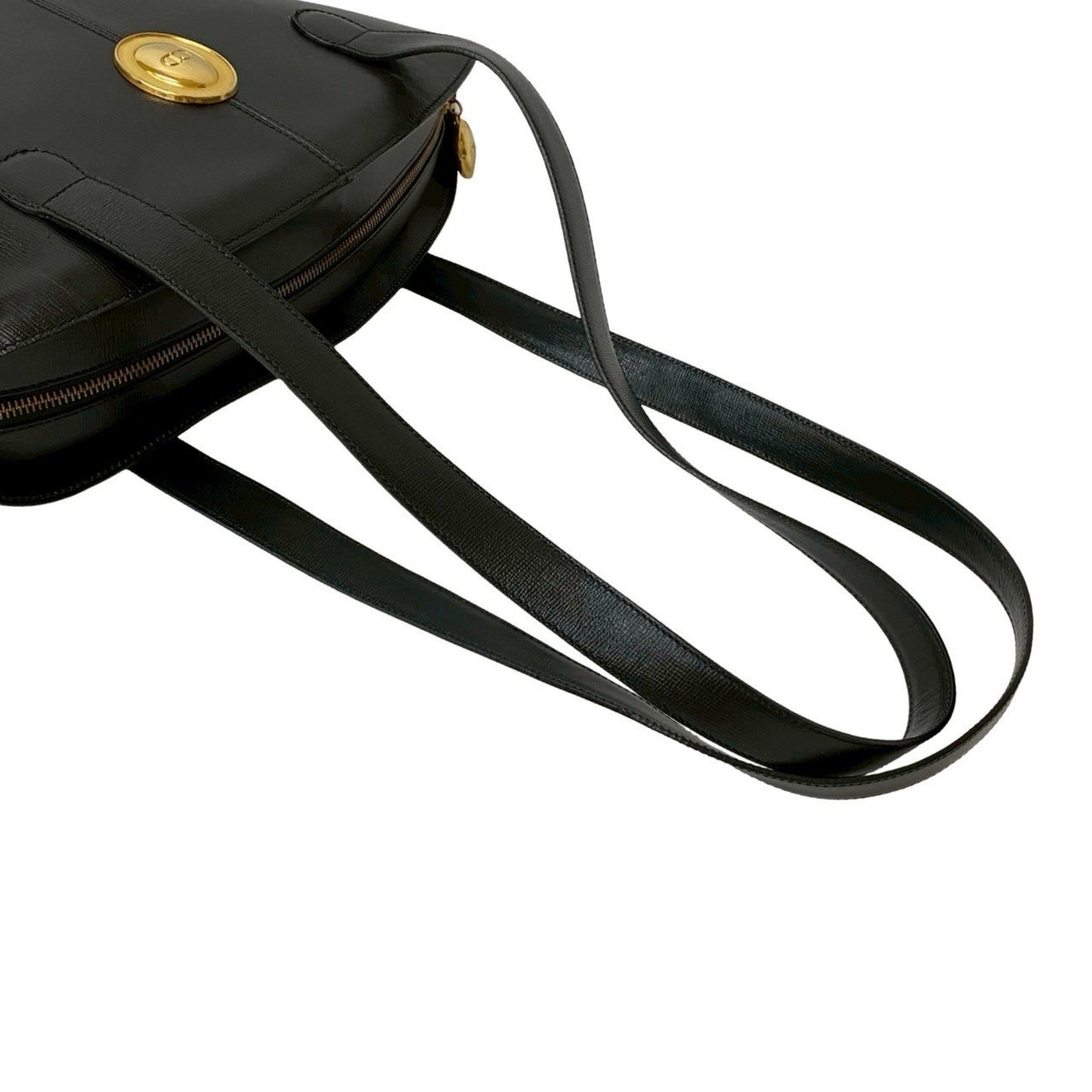 Christian Dior Black Leather Shoulder Bag Tote Bag