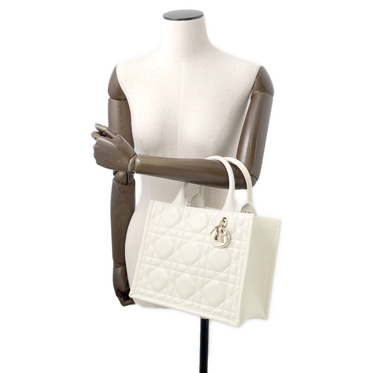 Christian Dior White Leather Handbag