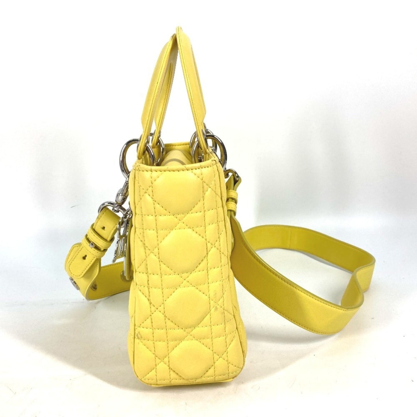 Christian Dior Yellow Leather Handbag Shoulder Bag