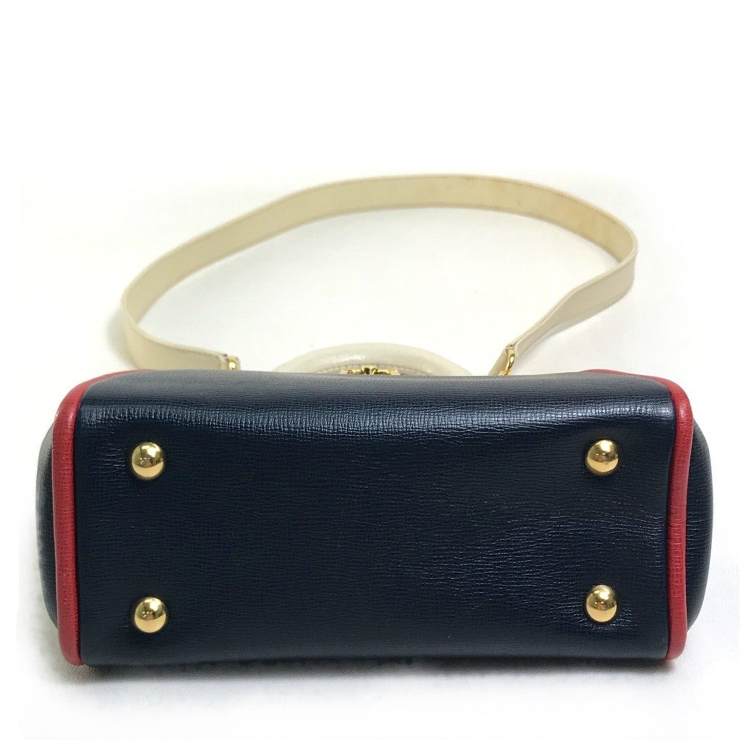 Christian Dior Navy Leather Handbag