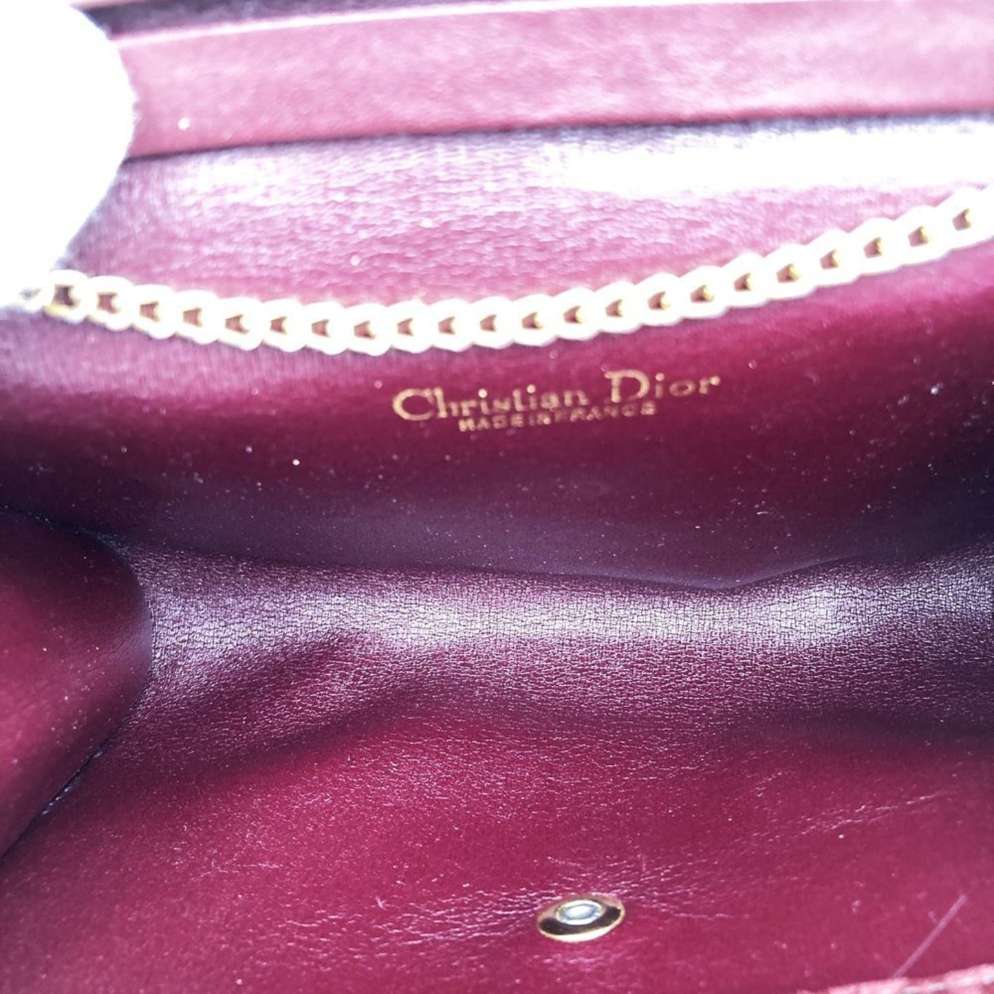 Christian Dior Red Color Canvas Pouch Shoulder Bag