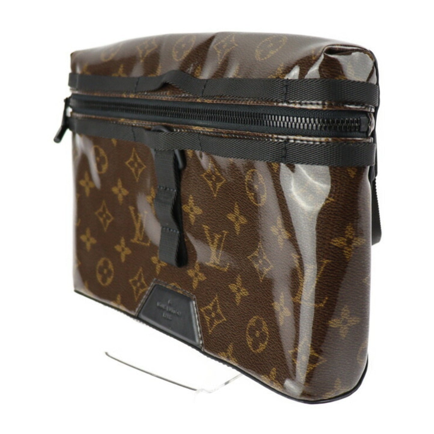 LOUIS VUITTON Messenger PM Shoulder Bag M43895 Monogram Glaze Canvas Brown Black Vuitton
