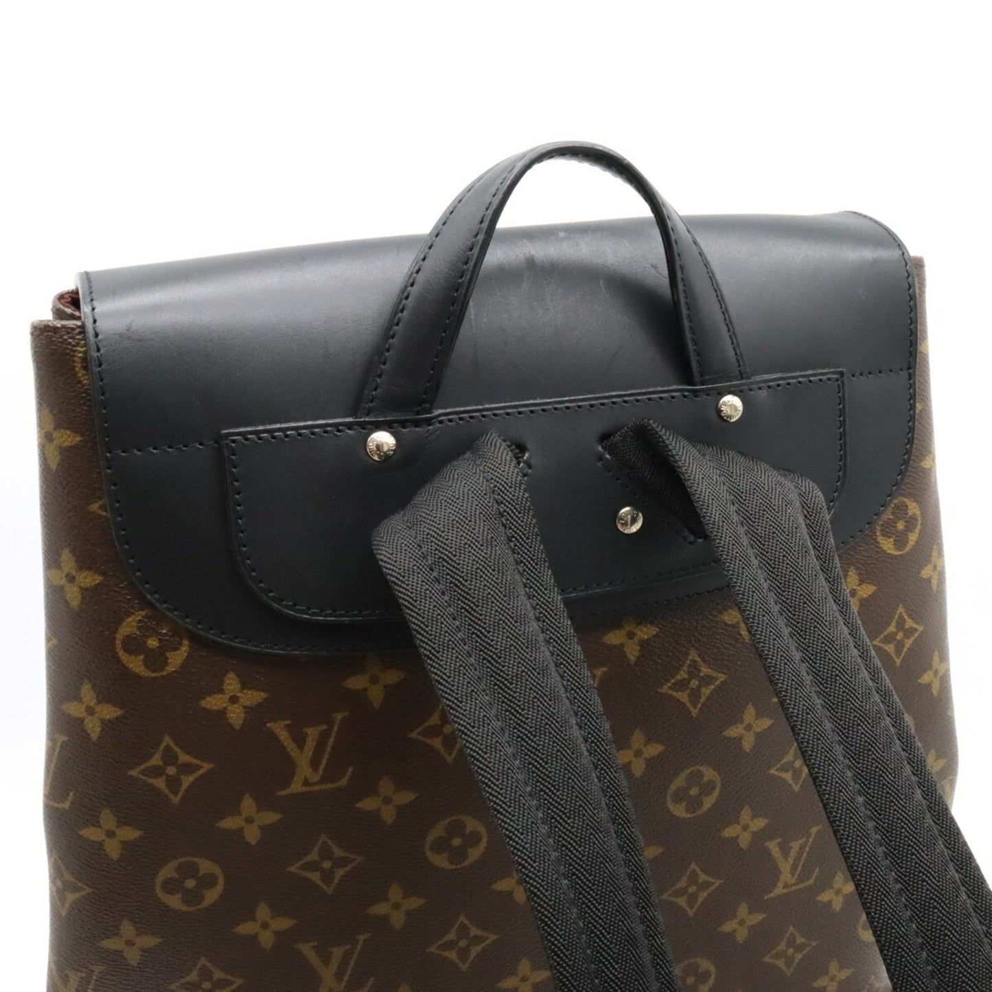 LOUIS VUITTON Monogram Macassar Parc Rucksack Backpack Shoulder Bag M40637