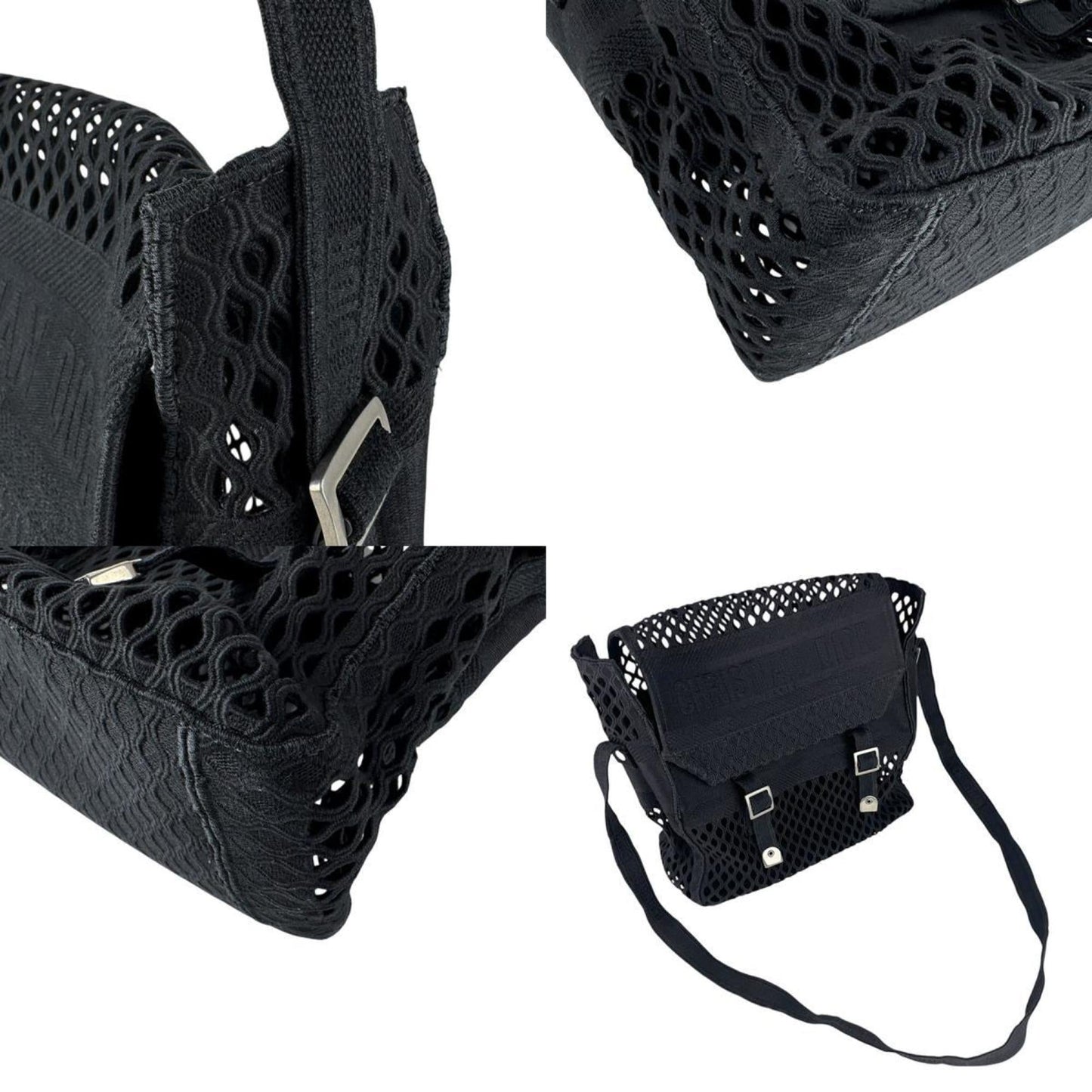 Christian Dior Black Canvas Shoulder Bag