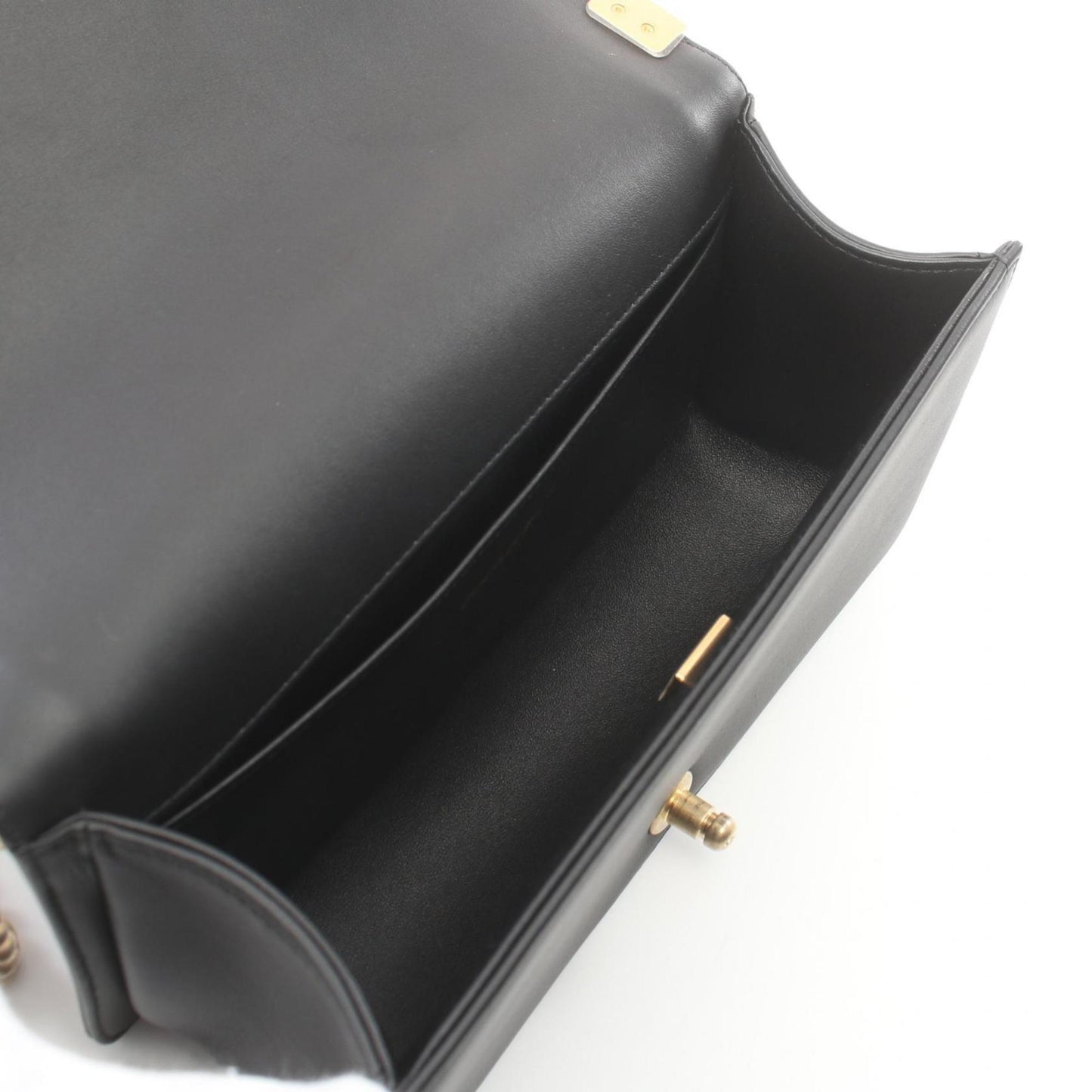 CHANEL Boy Chanel Matelasse Shoulder Bag Lambskin Women s Black A67086