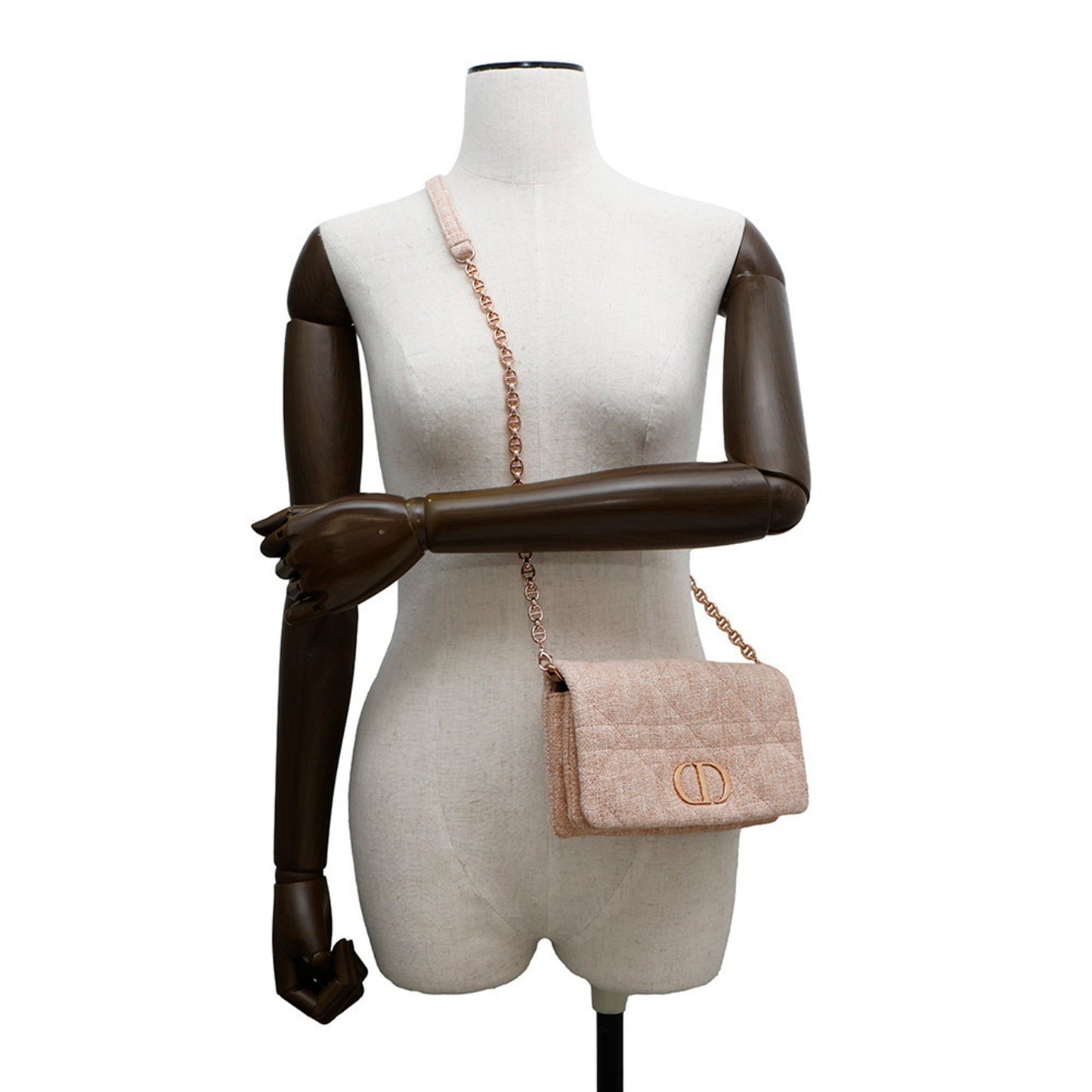 Christian Dior Pink Tweed Shoulder Bag