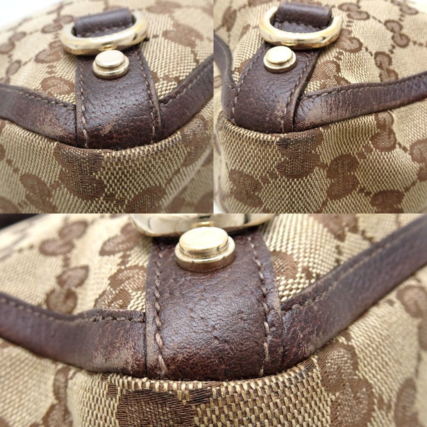 Gucci Leather Canvas Tote