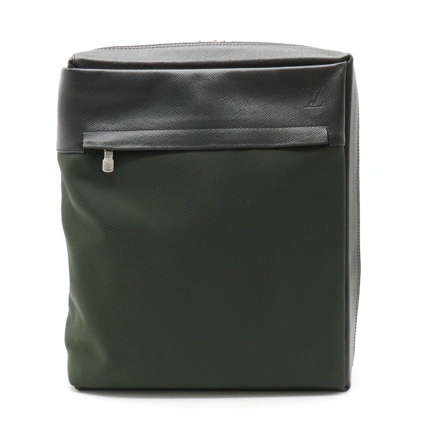 LOUIS VUITTON Taiga Beluga Shoulder Bag L-shaped Leather Canvas Ardoise