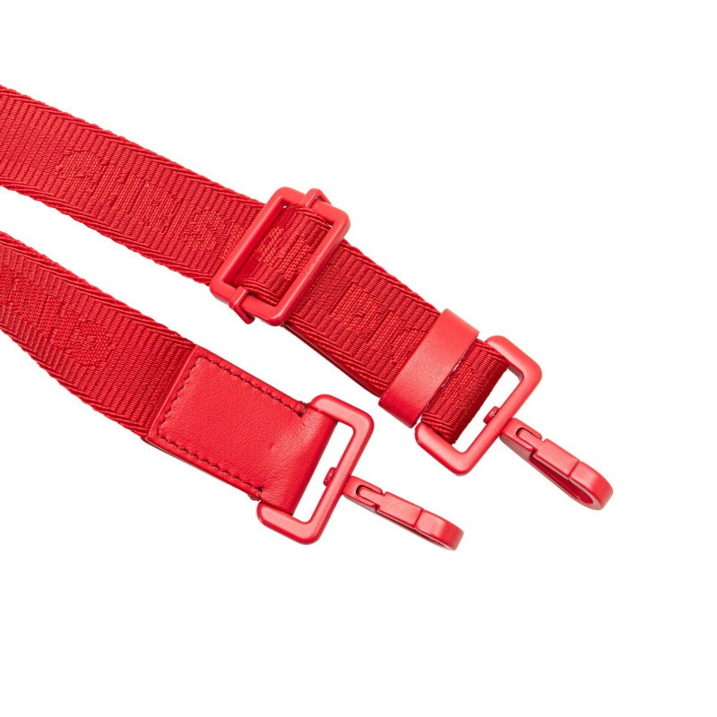 Christian Dior Red Color Nylon Leather Shoulder Bag